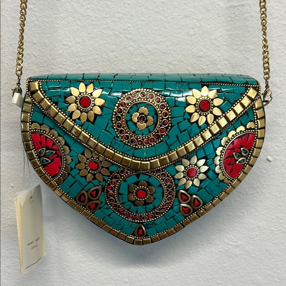 Antik Kraft | Metal Mosaic Purse with Crossbody Strap ✨ - Picture 1 of 11